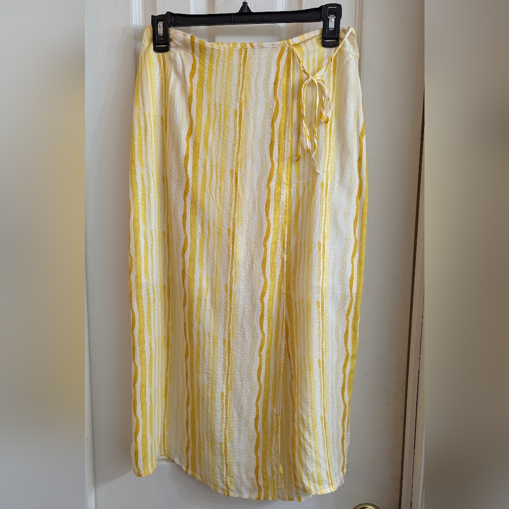 Sage the Label Yellow Stripe Skirt NWT